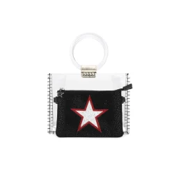 Flash Sale MINI MOLLY - BLACK SILVER Clear Bags|Small Bag