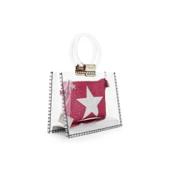 Outlet MINI MOLLY - FUCHSIA RHINESTONE MULTI Clear Bags|Small Bag