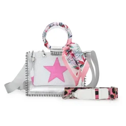 New MINI MOLLY - SCARF PINK MIX Clear Bags|Small Bag