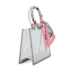 New MINI MOLLY - SCARF PINK MIX Clear Bags|Small Bag