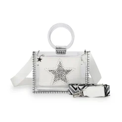 Fashion MINI MOLLY - WHITE CHEETAH Clear Bags|Small Bag