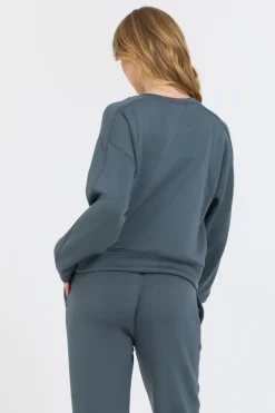 Cheap Mountain Grey Cloud Fleece Crewneck All Tops