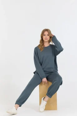 Cheap Mountain Grey Cloud Fleece Crewneck All Tops