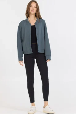 New Mountain Grey Heavy Cloud Fleece Bomber Jacket All Tops|Sweatshirts