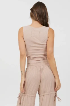 Shop Nude Wide Rib Fitted Tank All Tops|Tanks