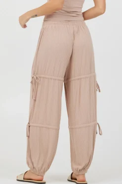 Store Nude Wide Rib Loose Fit Tie Pants All Bottoms