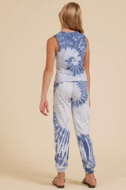 Discount Ocean Water Tie Dye Tie Front Tank Kids Kids Tops|Kids Tie Dye