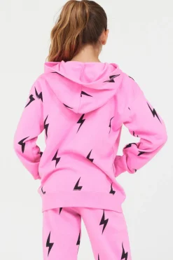 Cheap Pink Lightning Bolt Hoodie Hoodies