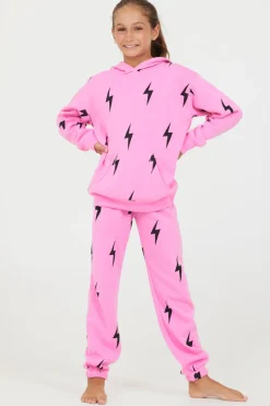 Cheap Pink Lightning Bolt Hoodie Hoodies