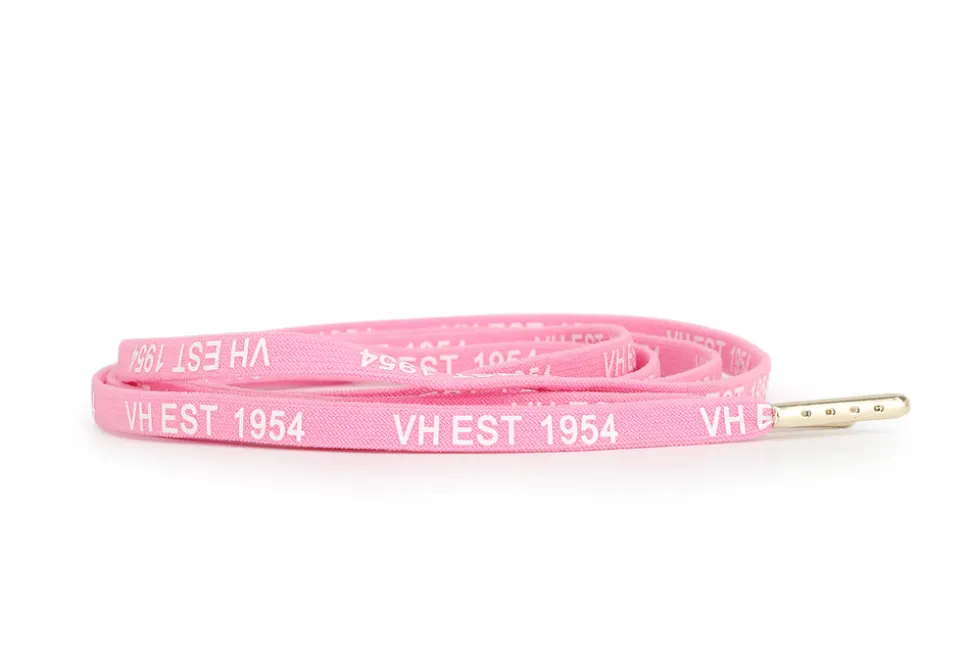 Hot PINK WHITE GOLD TIP LACES Shoe Laces