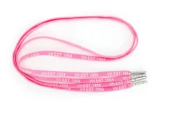 Sale PINK WHITE SILVER TIP LACES Shoe Laces