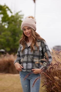 New Plaid Shacket W/ Star Applique Kids Kids Tops