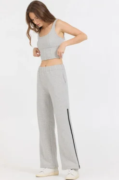 Online Pure Grey Fleece Corset All Tops