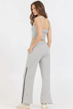 Online Pure Grey Fleece Corset All Tops