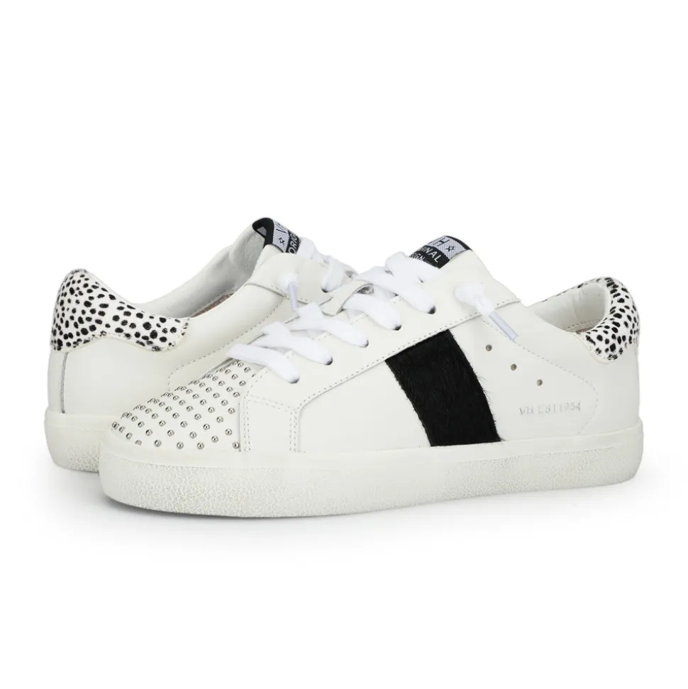 Sale RAELYN - WHITE BLACK STUDS Low Tops