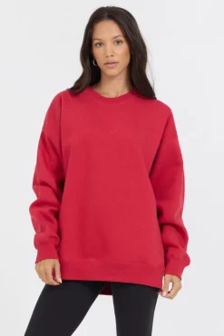 Online Red Proweave Crewneck All Tops|Sweatshirts