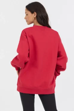 Online Red Proweave Crewneck All Tops|Sweatshirts
