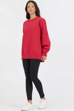 Online Red Proweave Crewneck All Tops|Sweatshirts