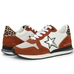 New ROCK - WHITE CHESTNUT LEOPARD Low Tops