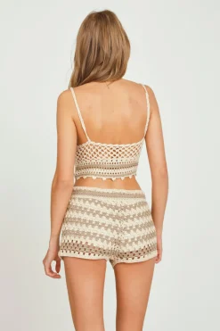 Best Sale Sand/Khaki Knit Crochet Tank Top All Tops|Tanks