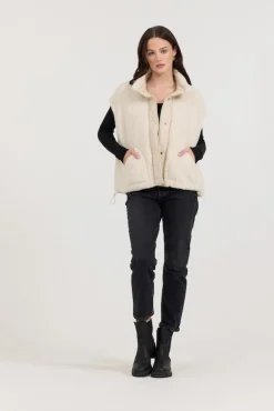 Store Shell Sherpa Parachute Vest All Tops