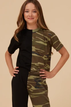 Clearance SIDE BY SIDE CAMO TEE Kids Kids Tops