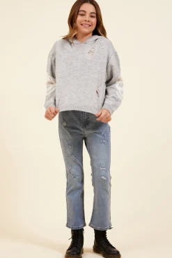 Cheap Skull Distressed Sweater Hoodie Hoodies