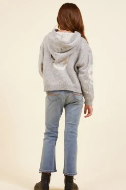 Cheap Skull Distressed Sweater Hoodie Hoodies