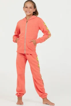 Discount Smiley Sleeve Zip Hoodie Hoodies