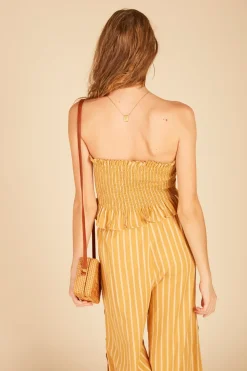 Outlet Smocked Button Tube Top All Tops
