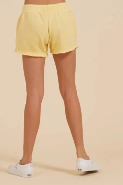 Sale Sunny Yellow New Burnout Shorts Kids Kids Bottoms
