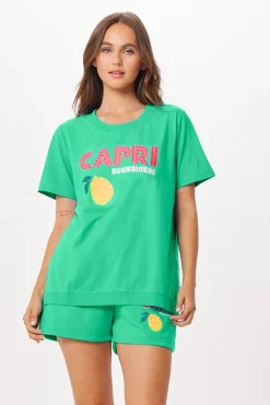 Fashion Surf Green Capri Jet Setter T-Shirt All Tops