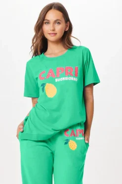 Fashion Surf Green Capri Jet Setter T-Shirt All Tops