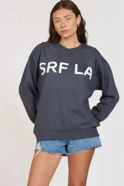 Store Surf LA Black Surf Wash Crewneck All Tops|Sweatshirts