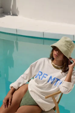 Cheap Surf MTK White Surf Wash Crewneck All Tops|Sweatshirts