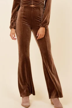 Cheap Taupe Velvet Cord Pant All Bottoms