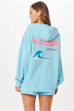 Best Sale Tropical Blue Malibu Jet Setter Surf Wash Zip Up All Tops|Sweatshirts
