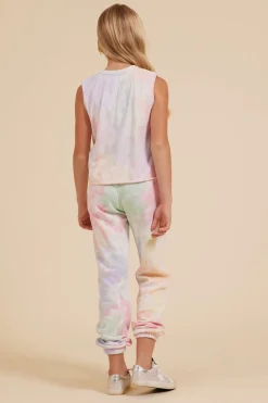 Store Tropical Summer Tie Dye Tie Front Tank Kids Kids Tops|Kids Tie Dye
