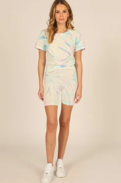 Hot Tulum Lavender Tie Dye Biker Shorts All Bottoms|Shorts