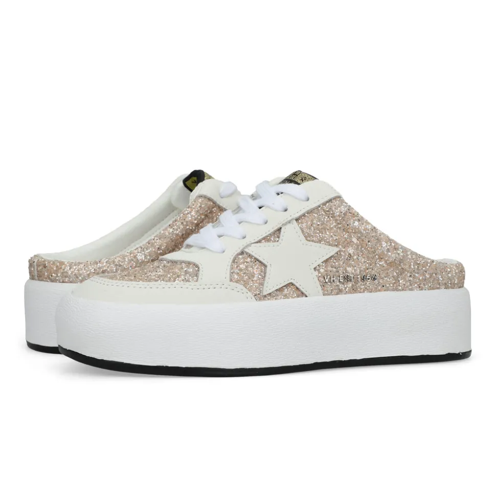 Hot VAL - CLEAR GLITTER Low Tops|Slide Sneakers