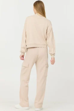 Store Vanilla Cream Cashmere Fleece Quarter Zip All Tops|Hoodies