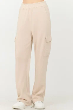 Shop Vanilla Cream Cashmere Fleece Cargo Pants All Bottoms