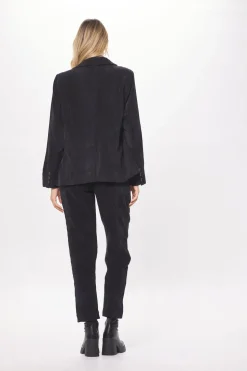 Hot Washed Black Crinkle Cord Trouser Pant All Bottoms
