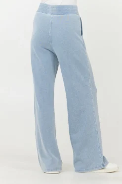 Shop Washed Denim Terry Fleece Pant All Bottoms