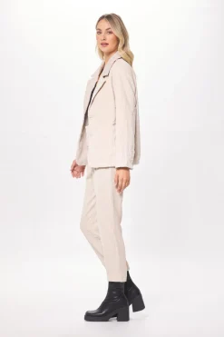 Outlet Washed Taupe Crinkle Cord Trouser Pant All Bottoms
