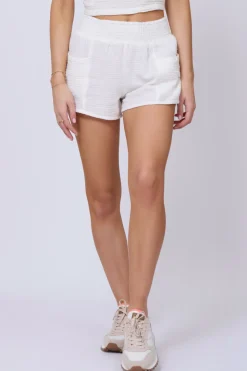 Best Washed White Gauze Shorts All Bottoms|Shorts