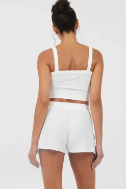 Sale White Cord Terry Tank All Tops|Tanks