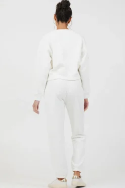 Store White Essential Fleece Crewneck All Tops|Hoodies