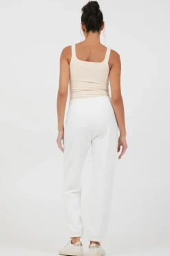 New White Essentials Fleece Joggers All Bottoms|Joggers