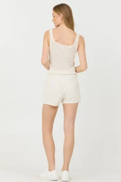 Store White Open Crochet Romper Jumpers/ Rompers